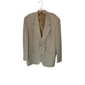 Oscar de la Renta Men's Tan Office Business Career Sports Coat‎ Blazer Size 44R